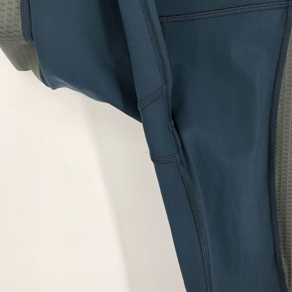 Athleta Allyson Felix Legend Mesh 7/8 Tight Womens XXS Blue Gray Zipper Ankle - Picture 4 of 16